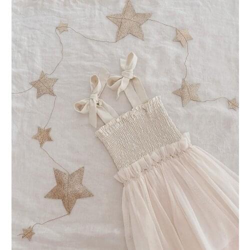 2 Colors Princess Girls Tulle Lace Dress Summer Toddler Kids Sleeveless Elastic Strap Party Wedding Birthday Tutu Dresses 1-4Y