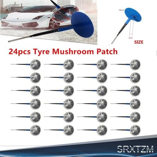 24pcs Tyre Puncture Repair Wired 4mm Plug Patch Mushroom Car Van Quad Trike tubeless tire repair kit
