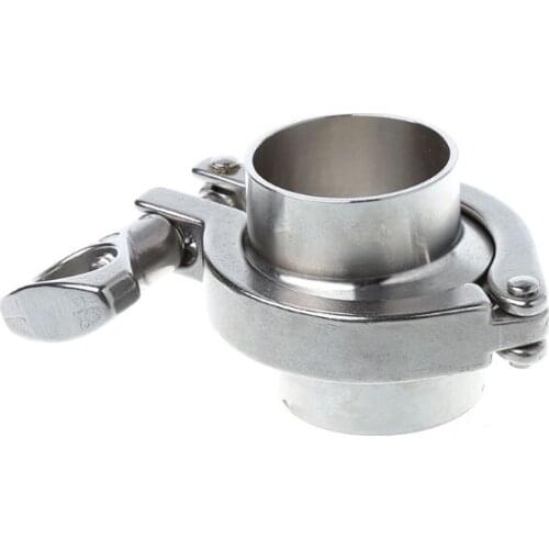 38mm 1.5" OD SS304 Sanitary Pipe Weld Ferrule + Tri Clamp + PTFE Gasket Set Dropshipping