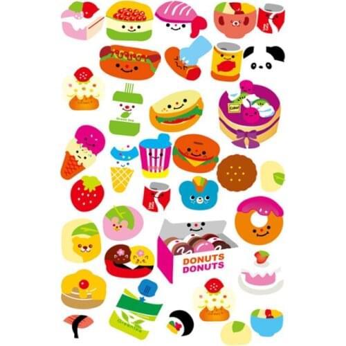 6pcs Cute desserts paper sticker Organizer Calendar Diary Book Planner Scrapbook Decoration Diary Sticker papeleria