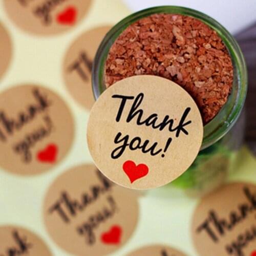60Pcs Kraft Paper Thank You Gift Tags Wedding Favors Party Accessories Christmas DIY Wedding Vintage Wedding Decoration Lables
