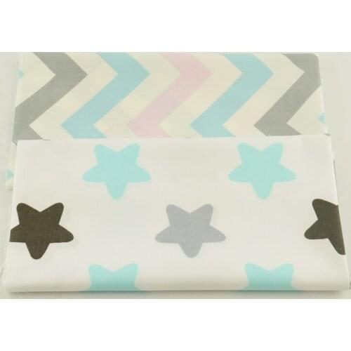 Different Color Pattern White Cotton Fabric Textile Sewing Fat Quarter Doll Patchwork Fabric Meter Quilting Garment Patchwork