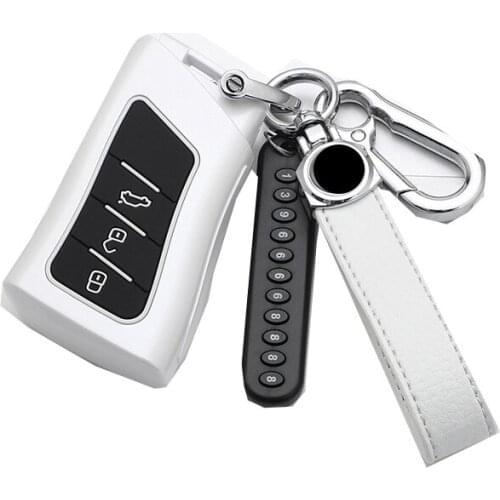 Fashion Luminous ABS Car Key Fob Case Cover Holder Chain For Lexus ES UX NX LC RX UX200 LS500 Accessories Styling For Women Men