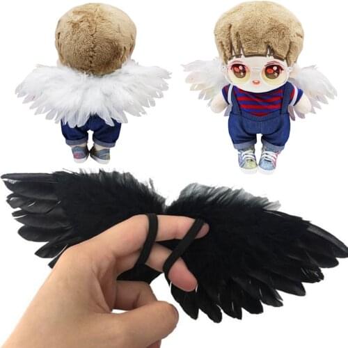 Kids Diy Mini Feather Angel Wing Newborn Props For EXO 1/6 1/4 1/3 BJD Doll Clothes Wings Accessories Feather