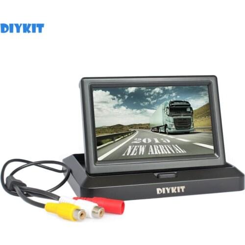 DIYKIT 800 x 480 5" Foldable TFT LCD HD Monitor Car Reverse Rear View Car Monitor for Camera DVD VCR