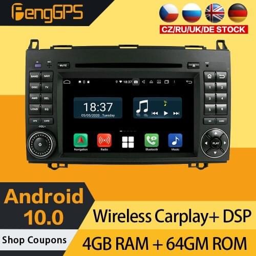 Android CD DVD Player For Mercedes Benz A-W169 B-W245 Viano Vito Car Stereo Touchscreen Multimedia GPS Navigation Radio Carplay