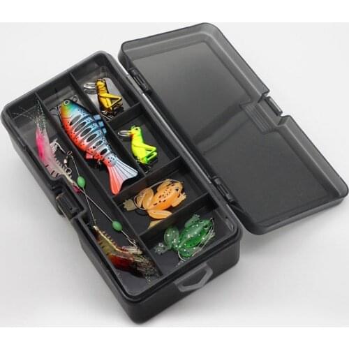 Fishing Box Double Layer Large Capacity PP Storage Box with Lock Buckle Thickening Lure Bait Fishing Tackle Case