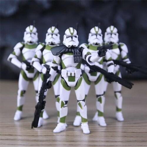 Star Wars 3.75" 442nd Siege Battallion Green White Action Figure Team Legacy Army Builder KOs Toys Doll