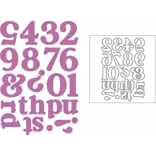 New Number Suffix Symbol Craft Embossing Mold 2021 Metal Cutting Dies for DIY Decorative Scrapbooking Album Card Making No Stamp