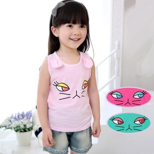 Hhigh quality summer Girl boy fashion t-shirts Soft comfortable cotton Baby Casual Vest print star gilet kid clothes