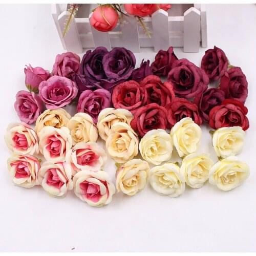 10pcs Silk Artificial Fresh Rose Flower Head For Wedding Party Festive Decoration Marriage Flores DIY Handmade Craft Flower