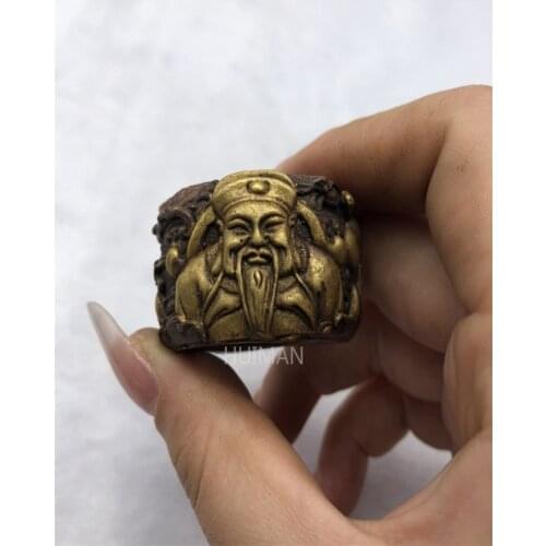 China Copper Statue Luck Wealth Fingerstall Metal Crafts Home Decoration