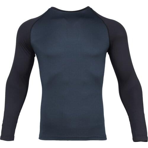 Compression Top Mans T-Shirt Fitness Running Quick Drying Sports Jersey Soccer Splicing Long-Sleeve Gym Training Workout Shirt