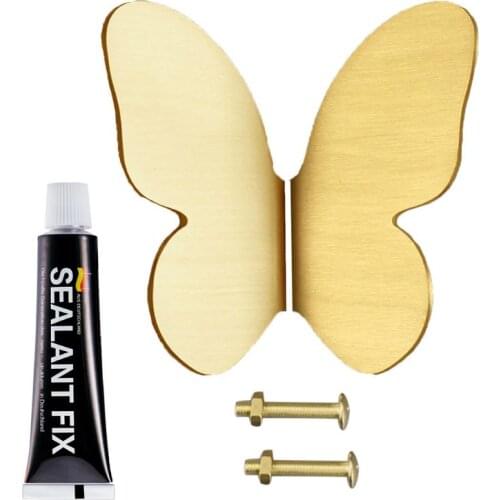 Nordic Style Brass Furniture Handles Luxury Gold Butterfly Cabinet Drawer Pulls