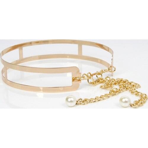 Metallic cummerbund wide new Women Punk Mirror Waist chain Belt metal plate belt ladies hollow out waistband cintura BL13