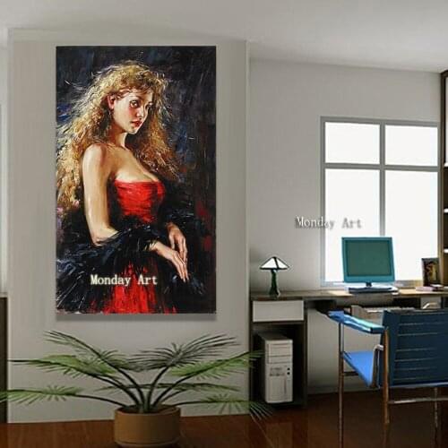 Fashion Art Hand Painted Nude Girl Oil Painting On Canvas Pop Art Modern Wall Pictures For Living Room Home Decoration No Framed