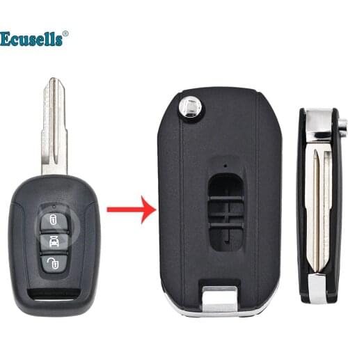 3 Buttons Modified Flip Key Shell for Chevrolet Captiva 2008-2013 Uncut blade
