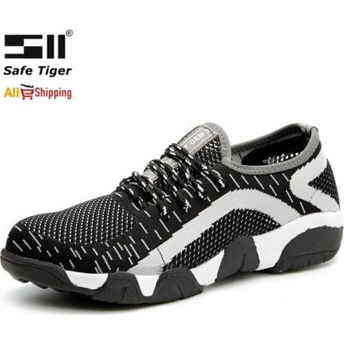 Mens Work Safety Shoes Summer Breathable Work Protective Shoes Sneakers Anti-Puncture Work Shoes Male Steel Toe Shoes