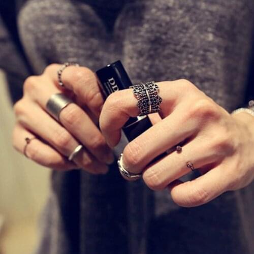 New Jewelry Fashion Retro Metal Index Finger Ring Ring Set For Women Rings For Women Bague