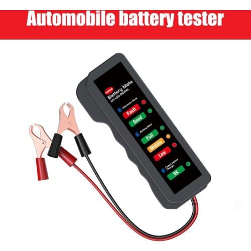 New 12V Portable LED Lamp Car Battery Tester, Auto Battery Failure Automatic Detection Tool Handheld Diagnostic Instrument Set