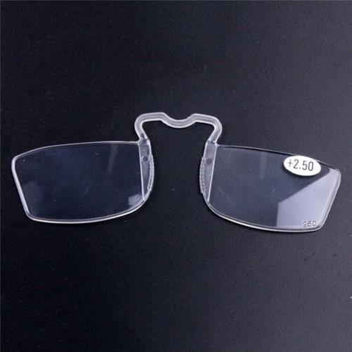 New Portable Reading glasses Men Women Wallet Spare Glasses Mini nose Clip presbyopic Oculos de grau 025