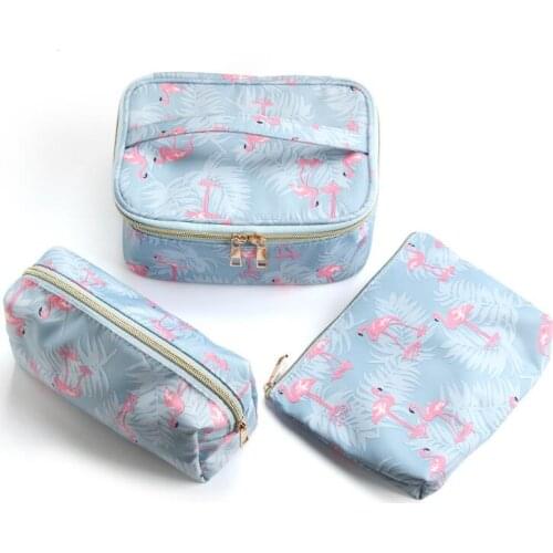 Flaming Cosmetic Bag Travel Portable Makeup Brush Waterproof Storage Multi-Function Purse Box Organizer Toiletry Pencil Case