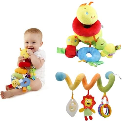 Bed Stroller Rattles Baby Mobile Cartoon Baby Hanging Toys Newborn Plush Infant Spiral Toy Grasp Training Toddler погремушки