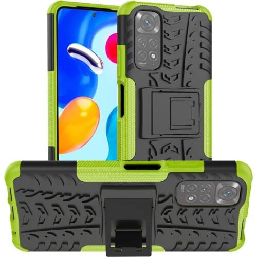 ShockProof Rugged Armor Case For Xiaomi Redmi Note 10 Note10 10S 2 in 1 Protective Shell Stand Cover For Redmi Note 10 4G Cases
