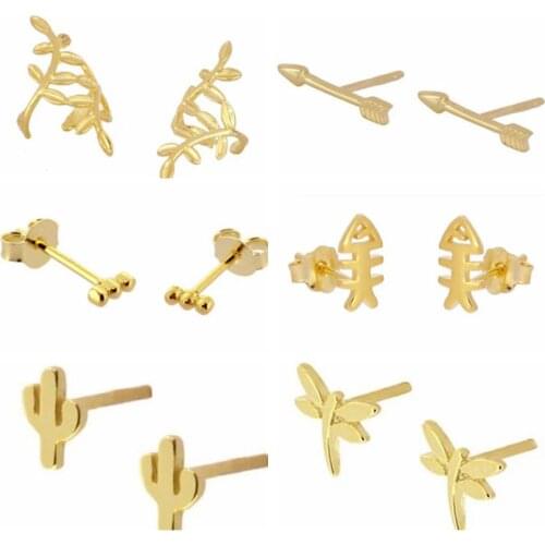 Women's Gold Earrings Romad China
