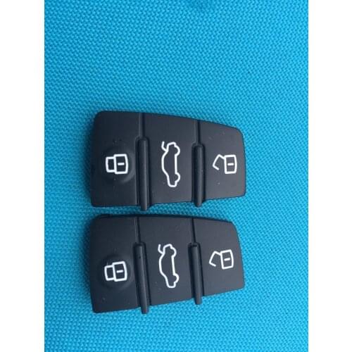 2Pcs/Lot 3 Buttons Replacement Repair Skin Flip Folding Car Key Shell Case Rubber Pad For Audi A3 A4 A5 A6 A8 Q5 Q7 TT S LINE RS