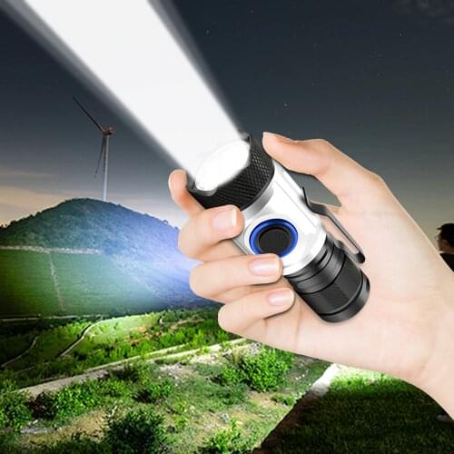 Super bright XPG LED mini flashlight usb Rechargeable flashlight most powerful led mini torch keychain flash light 18650 battery