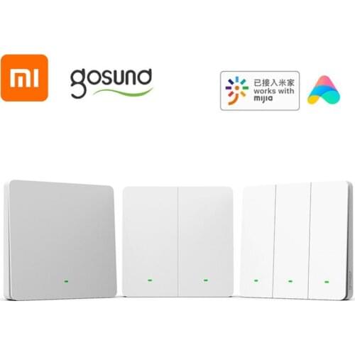 Xiaomi gosund Smart Wall Switch Light Remote Control Wifi Wireless Key Fire Ware Neutral Work With Mijia Mi Home app No need hub