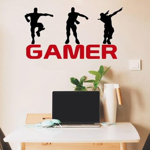 Cartoon Gamer Text Nursery Wall Stickers Vinyl Art Decals For Home Decor Living Room Bedroom Art Decor Wallpaper