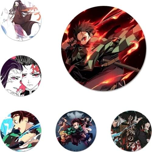 Demon Slayer Kimetsu No Yaiba HD Icons Pins Badge Decoration Brooches Metal Badges For Clothes Backpack Decoration