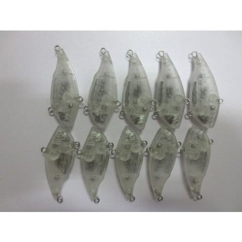 10pcs Unpainted Lipless Hardbaits Blank Lure Body 2 1/4 Inch 1/3 OZ VIB Blank lures JS#E040 Fine Fishing