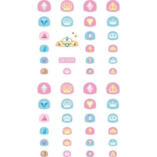 10x Sun Nail Art Stickers Boys Girls Tips Decors Decals for Children