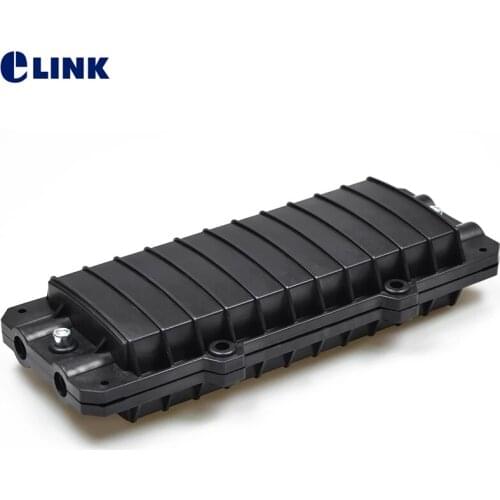 2pcs 12 core Fiber enclosure 2 IN 2 OUT Horizontal optical fibre splice box waterproof outdoor d type fusion tray box 317*141*65