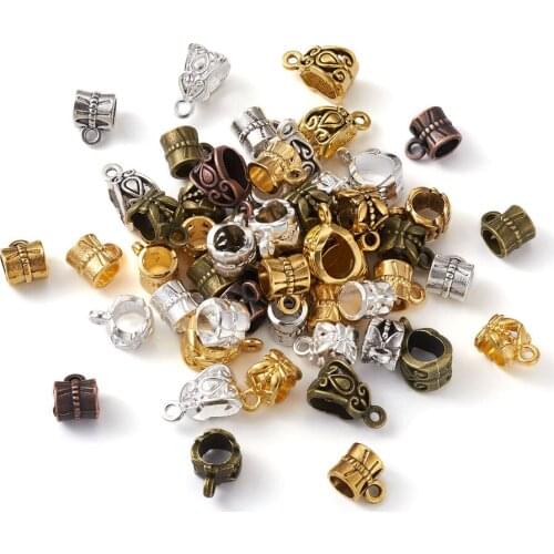270Pcs/Set Charm Bail Beads Tibetan Style Alloy Hanger Links Pendants Connectors For DIY Bracelet Necklace Jewelry Making