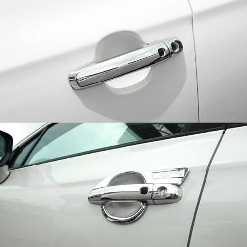 8Pcs/set Auto Car Exterior Door Handle Trim Car-covers Bezel with Smart Holes For Suzuki S.cross 2014 Chromium Styling