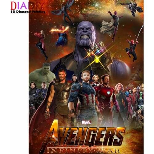 Diy 5D Diamond Painting Cross Stitch Avenger Super Hero Diamond Embroidery Pattern Full Drill Mosaic Home Decor Gift Art