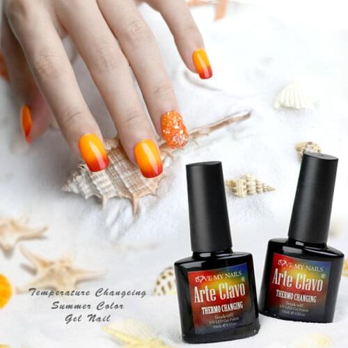 Arte Clavo 10ml Thermo Colorful Nail Gel Polish Summer Series Temperature Change Long Lasting Soak Off LED Gel Nail Art Polish