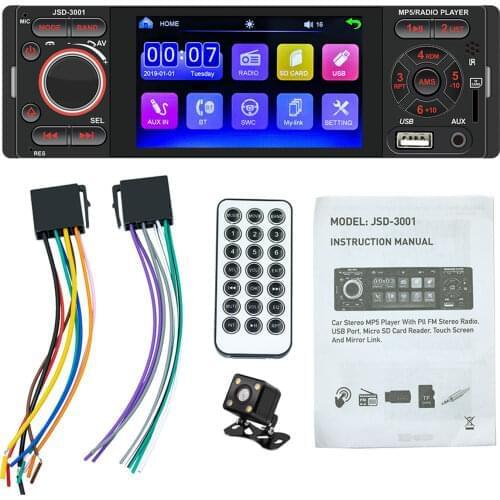 Auto Stereo Radio Support Bluetooth Micophone Touch Screen Car Multimedia 1 DIN MP5 Player Autoradio Rear View Camera 2021 New