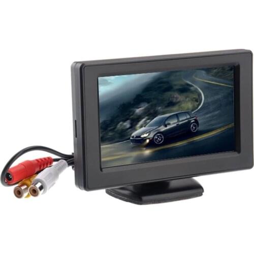 LCD Monitor With Sunshade Detachable Sunshade Car Rearview LCD Monitor 4.3-Inch LCD Monitor For GPS DVD VCD Camera 2 AV-Input