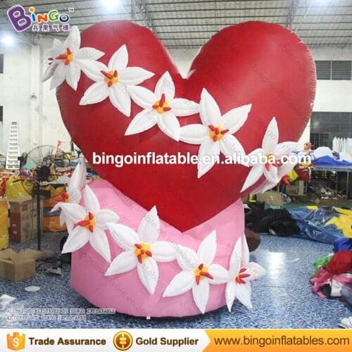 Free Shipping valentine decorations Rustic wedding light-up inflatable heart and flowers for toys