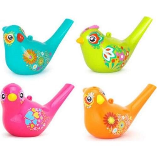 Coloured Drawing Water Bird Whistle Bathtime Musical Toy for Kid Early Learning Educational Children Gift Toy Musical Instrument