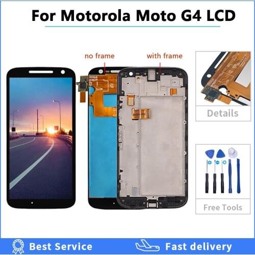 For Motorola moto G4 lcd display screen and touch digitizer assembly for Moto G4 XT1625 XT1621 XT1624 lcd screen with frame