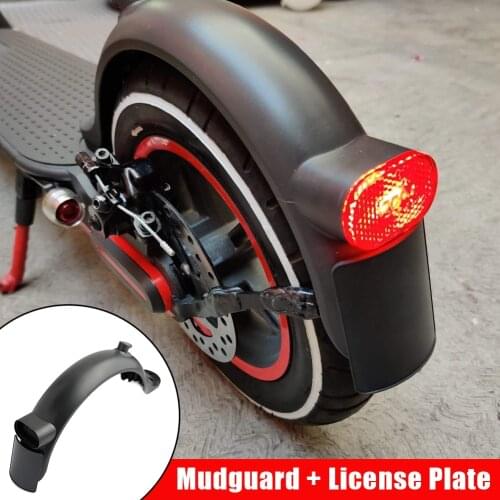 Electric Scooter Rear Fender Mudguard Bracket Mud Guard Fender with License Plate Holder for Xiaomi M365/S1/PRO/PRO2 Accessories