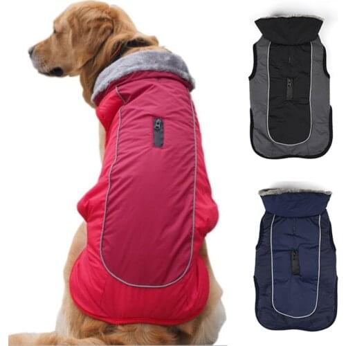 Big Dogs Clothes Waterproof Raincoat Winter Warm Thick Dog Clothing For Large Dog Labrador Border Collie Outdoor Jacket Coat