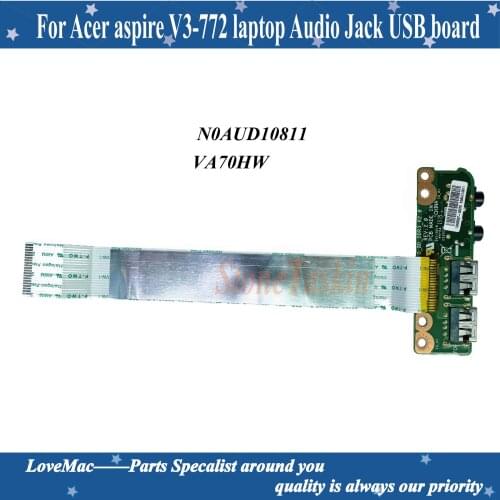 Original Acer aspire V3-772 V3-772G VA70HW laptop Audio Jack USB board 100% tested