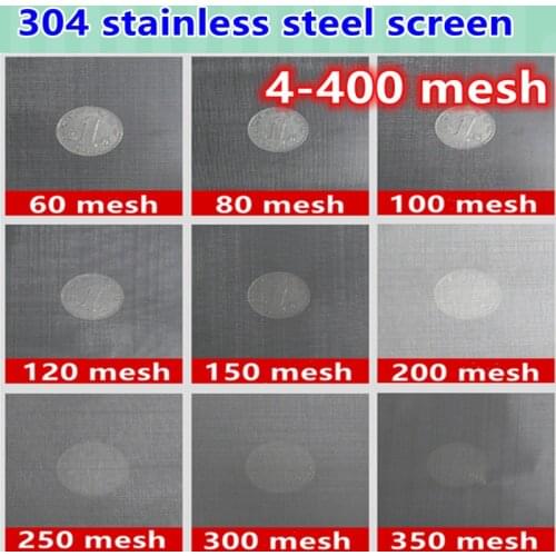 Woven Stainless Steel 304 Mesh Wire Mesh Filtration Screen Screen Mesh 4-400 Mesh